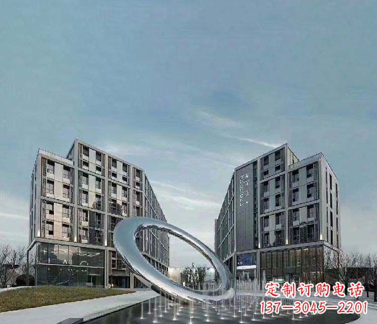潍坊完美和谐的圆环景观雕塑