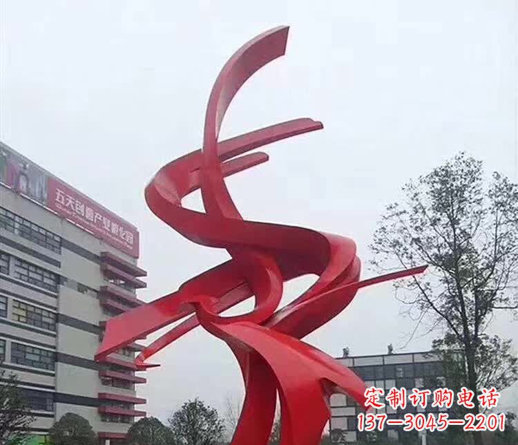 潍坊广场抽象凤凰不锈钢雕塑1