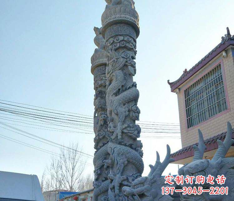 潍坊广场大理石盘龙柱景观石雕