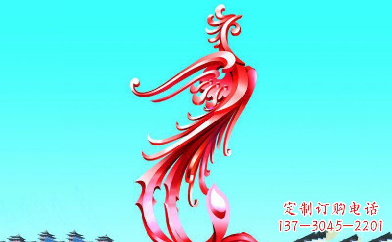 潍坊广场凤凰不锈钢雕塑