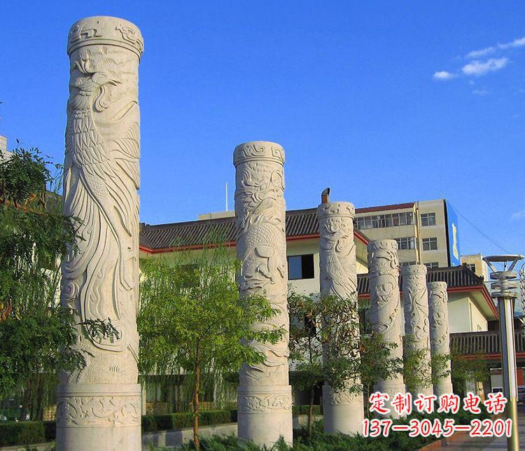 潍坊中领雕塑:凤凰石雕精美雕塑