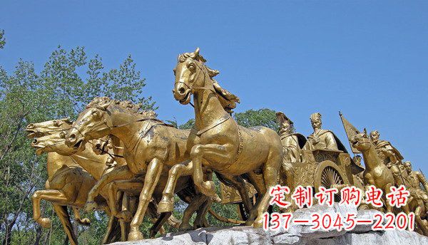 潍坊中领雕塑:精美古典马车铜雕
