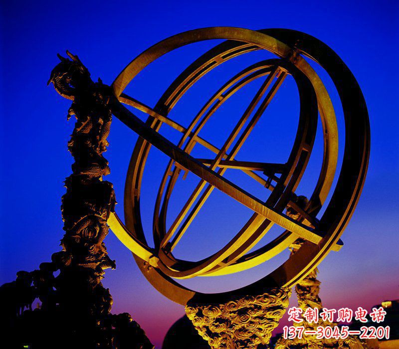 潍坊广场古代天文仪器浑天仪铜鼎