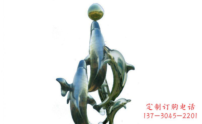 潍坊优雅而精致的海豚雕塑
