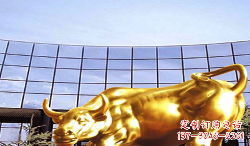 潍坊广场华尔街牛动物铜雕