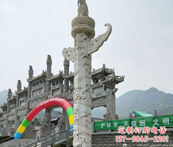 潍坊广场景观汉白玉华表石雕