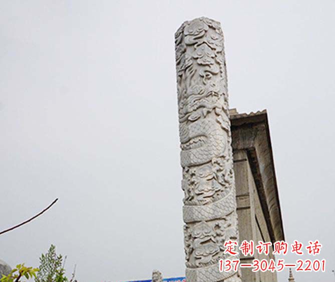 潍坊广场景观盘龙柱石雕 (3)