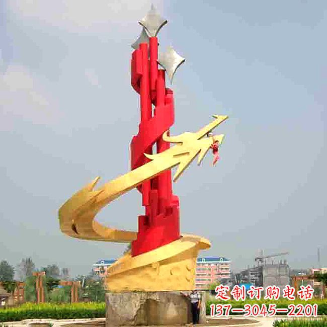 潍坊中领雕塑出品的活力龙形不锈钢雕塑