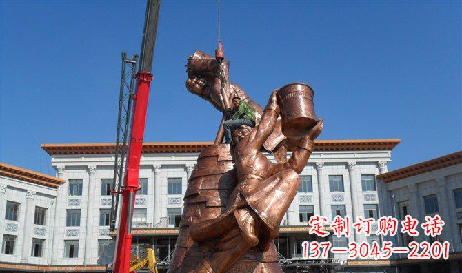 潍坊广场美女跳舞景观铜雕