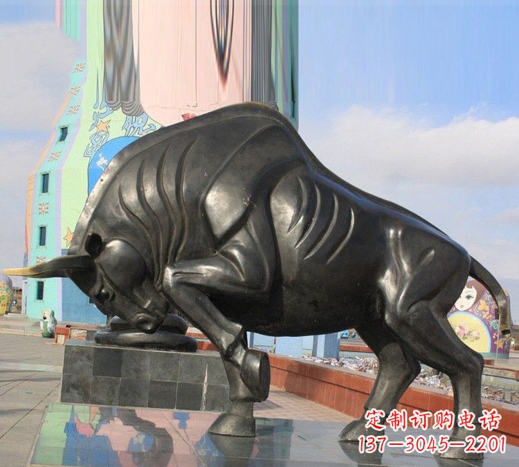 潍坊广场十二生肖牛铜雕