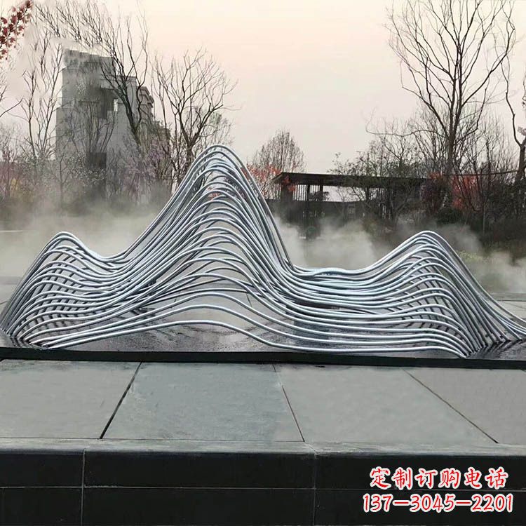 潍坊专业定制不锈钢假山雕塑