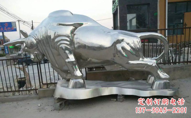 潍坊独特的拓荒牛不锈钢雕塑