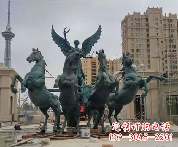 潍坊中领雕塑:阿波罗战车铜雕精美华丽