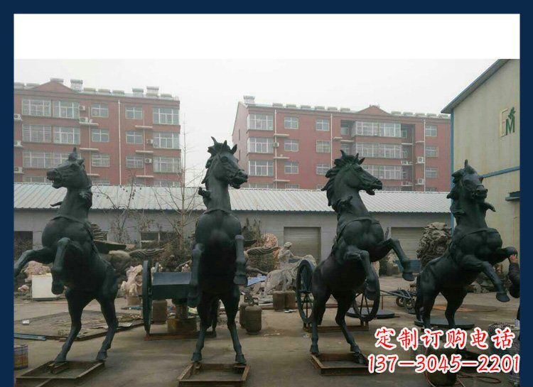 潍坊广场铜雕立式飞马动物雕塑