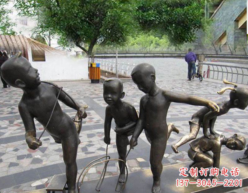 潍坊专业定制广场铜雕儿童雕塑