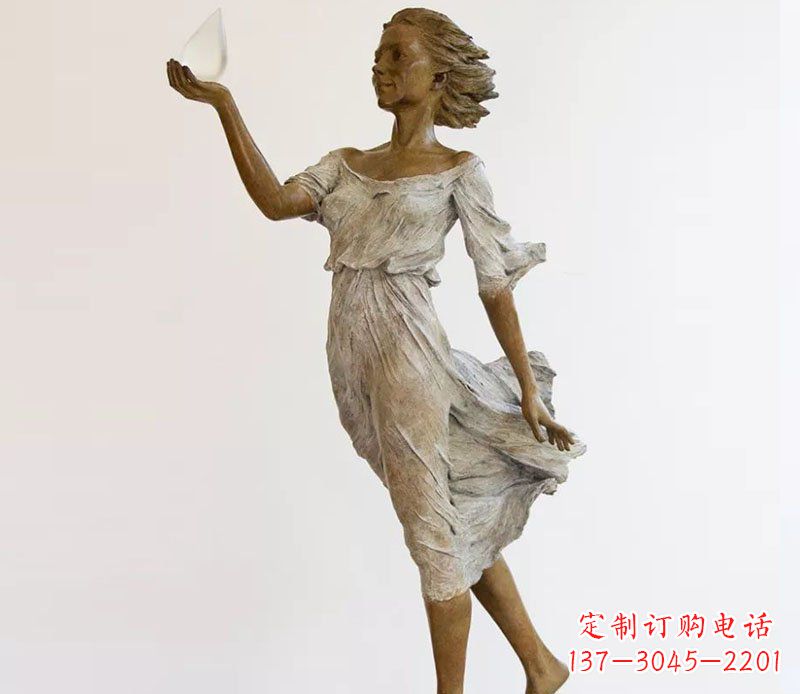 潍坊精美铜质西方美女雕塑