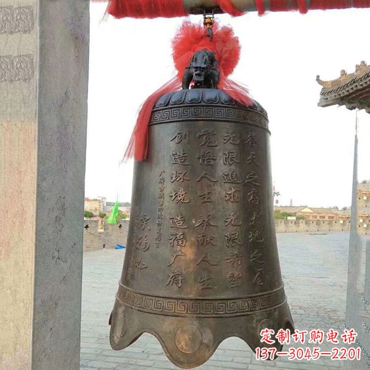 潍坊传承经典律动热情——亿领中国领先的广场铜钟雕塑