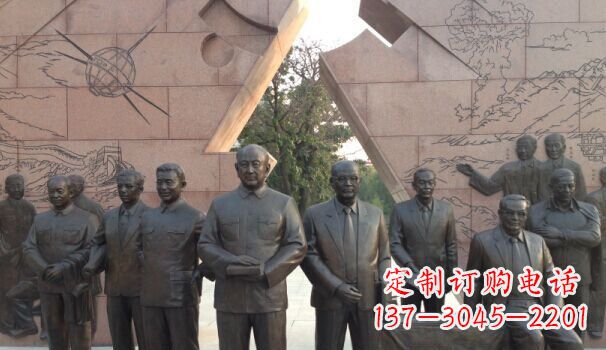 潍坊广场铸铜名人人物铜雕