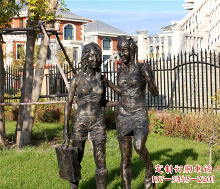 潍坊精致温润的女孩铜雕
