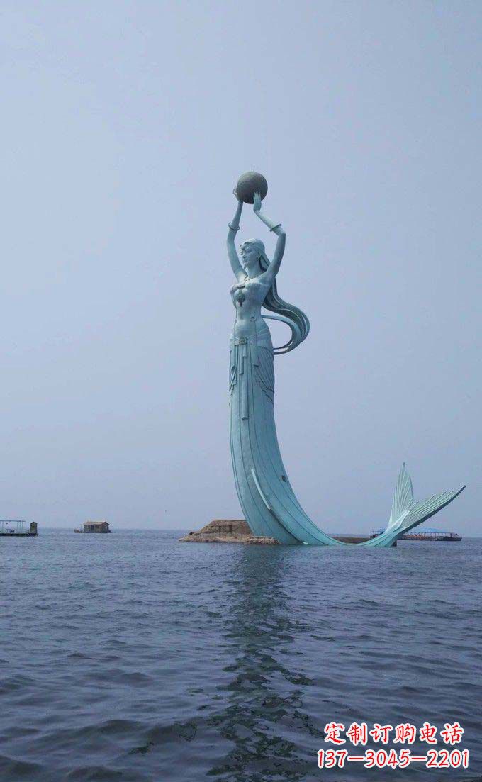 潍坊海洋美人鱼不锈钢雕塑