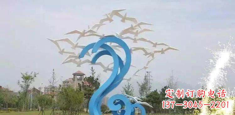 潍坊精美海鸥雕塑,传递美好海洋情怀