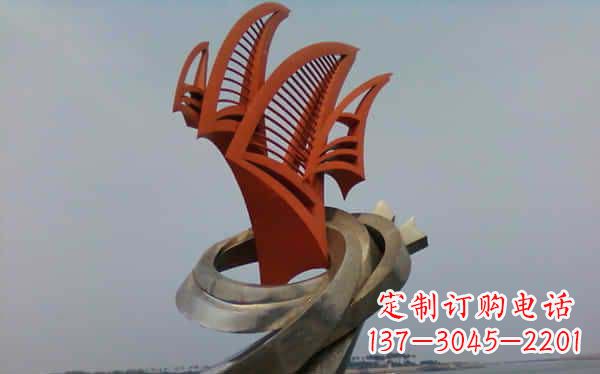 潍坊定制不锈钢帆船雕塑