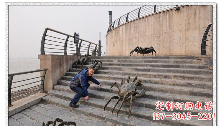 潍坊海边铜雕螃蟹