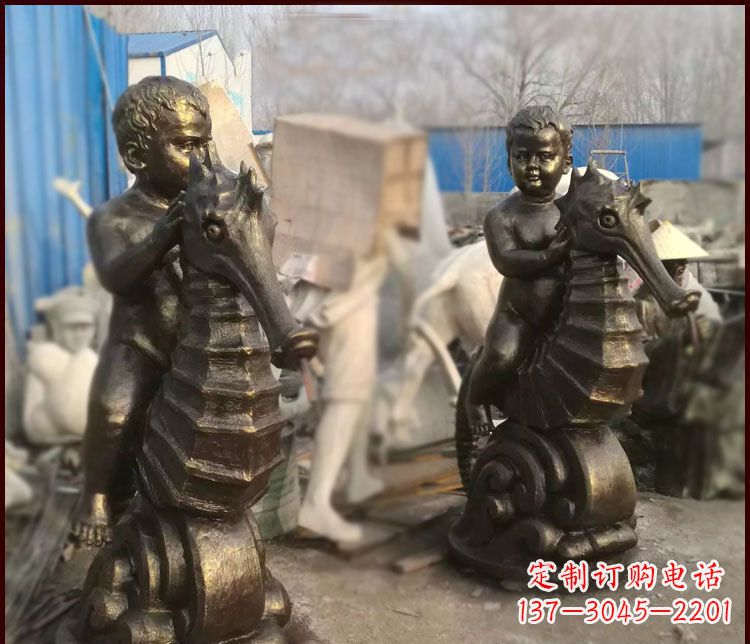潍坊海马公园铜马雕塑-专业定制,艺术精致