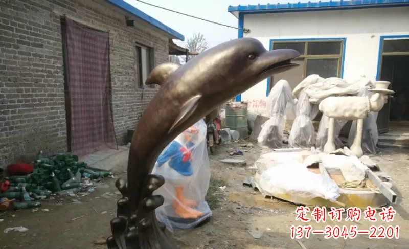 潍坊海豚精美铜雕,给你不一样的视觉享受