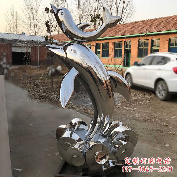 潍坊海豚不锈钢雕塑,带来动人惊喜