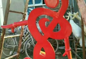 潍坊中领雕塑-不锈钢音符抽象雕塑