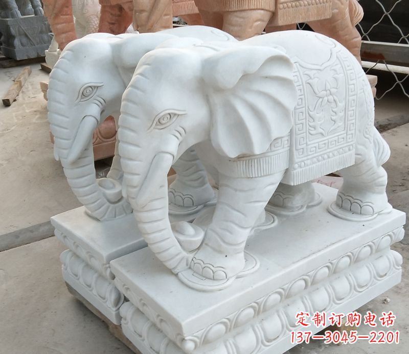 潍坊精美大象招财雕塑独特鼻卷魅力无限