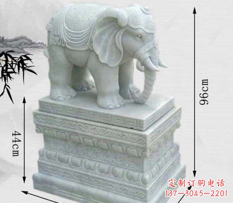 潍坊令人惊叹的汉白玉大象门口雕塑
