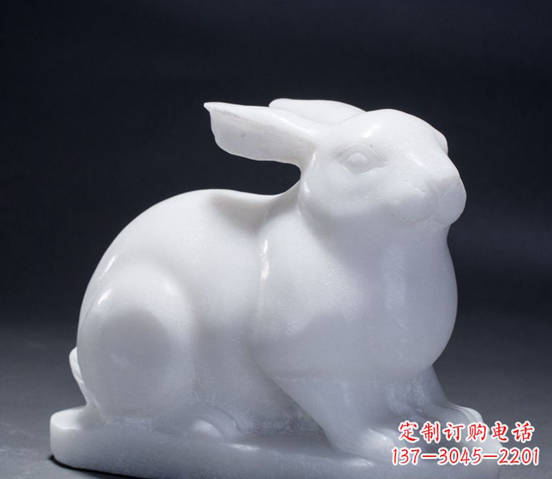 潍坊汉白玉动物兔子雕塑