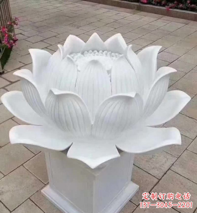 潍坊汉白玉荷花雕塑，把温暖带入家中