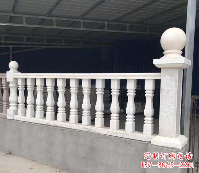 潍坊中领雕塑,汉白玉栏杆景观雕塑定制