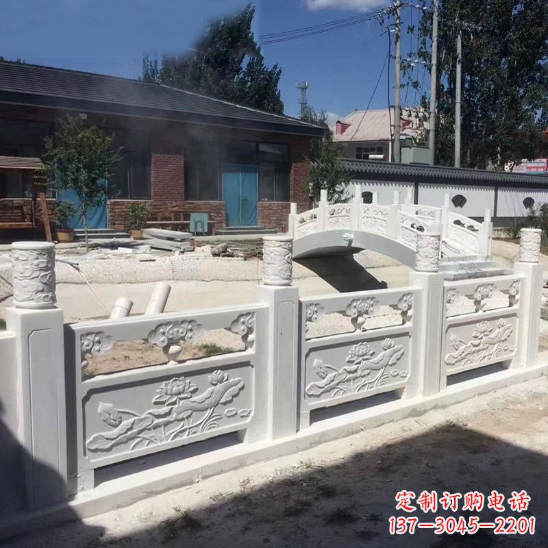 潍坊汉白玉精美手工栏板雕塑
