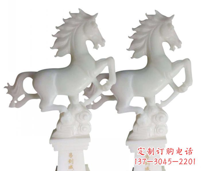 潍坊汉白玉马雕塑，以自然质朴大气