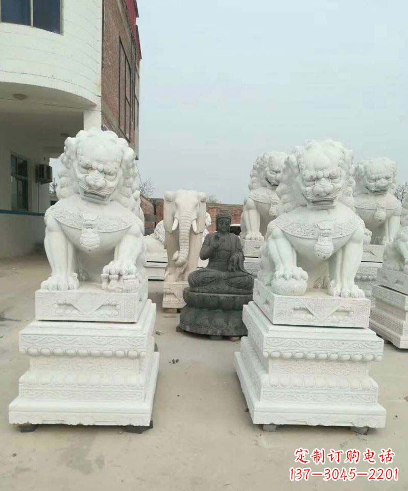 潍坊精美狮子雕塑，复古典雅高贵
