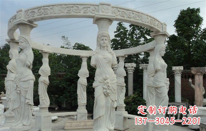 潍坊汉白玉欧式凉亭雕塑
