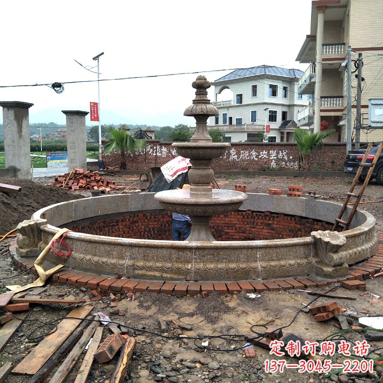 潍坊汉白玉水景雕塑是由中领雕塑定制的精美水景…