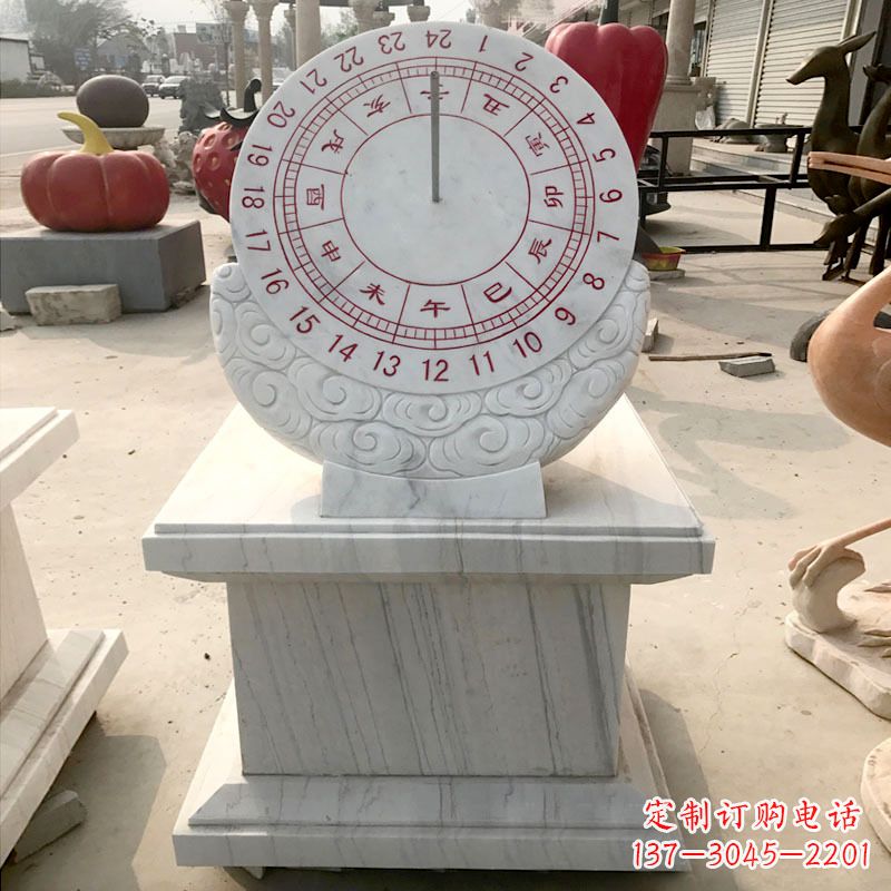 潍坊精美汉白玉日晷石雕，给您带来精致的收藏价值