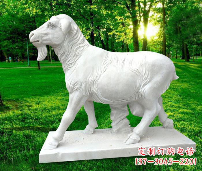 潍坊中领雕塑:精美山羊石雕