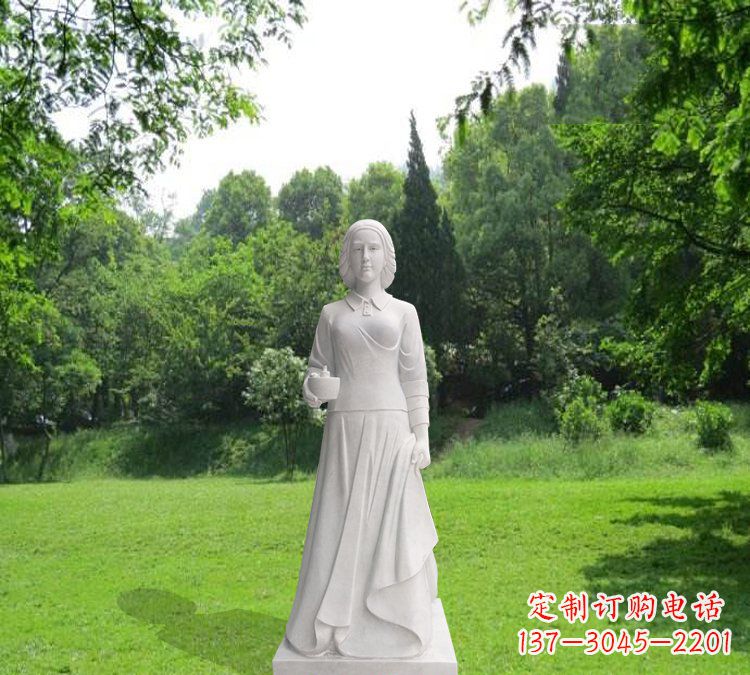 潍坊纪念南丁格尔的经典白玉雕塑