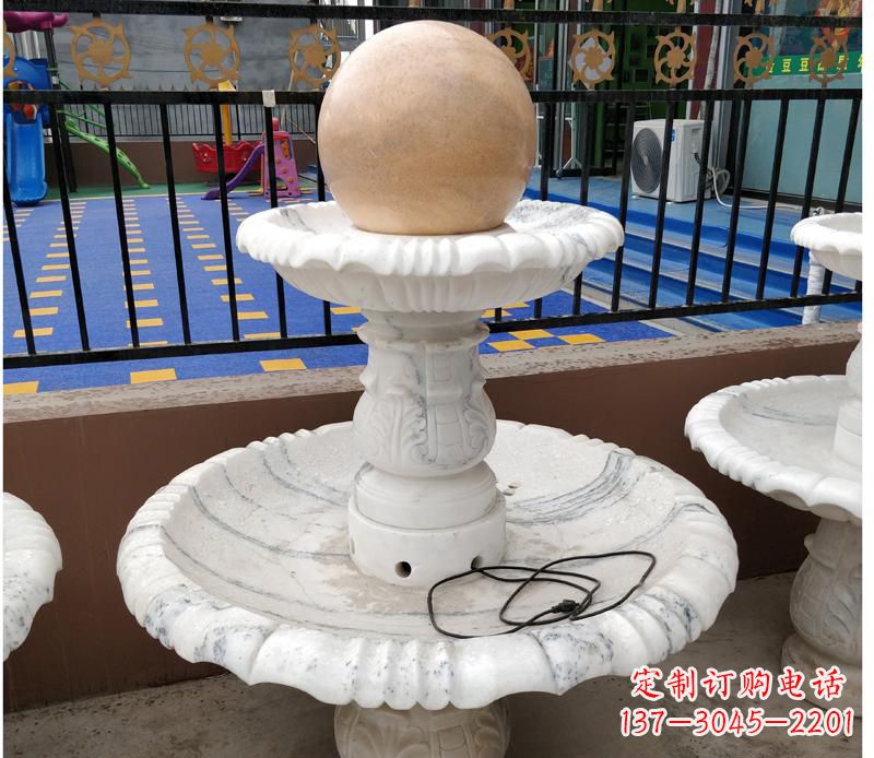 潍坊汉白玉小型风水球雕塑