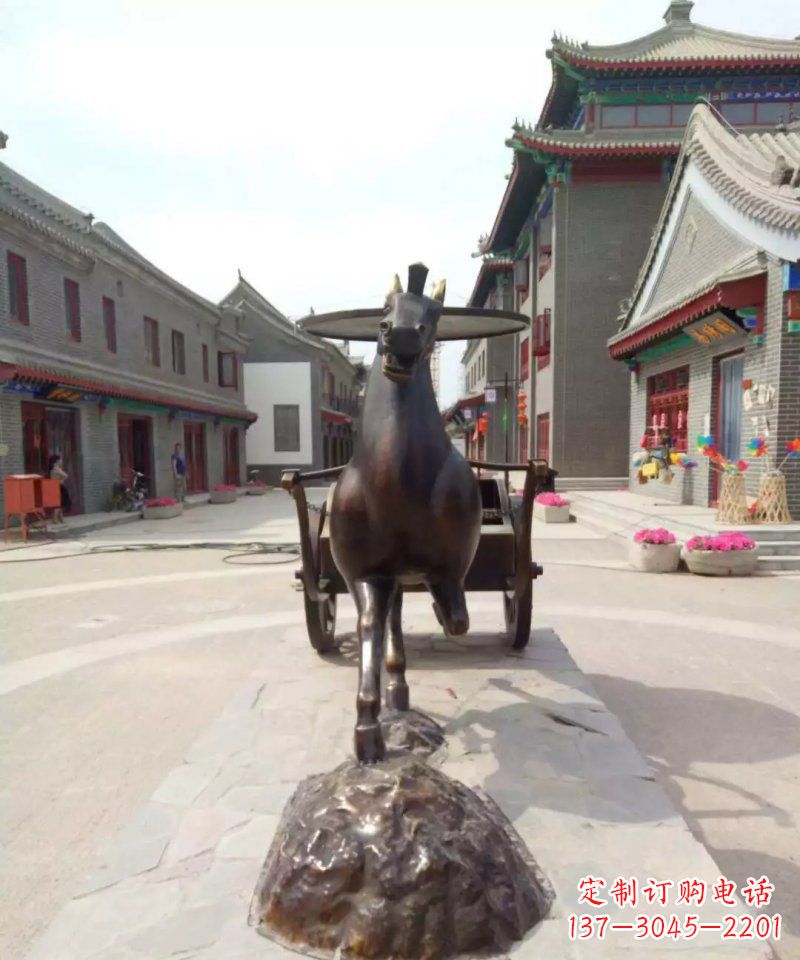 潍坊艺术装点的汉代马车——马车铜雕