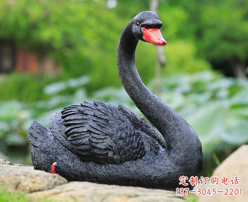 潍坊精致高端的黑色天鹅雕塑