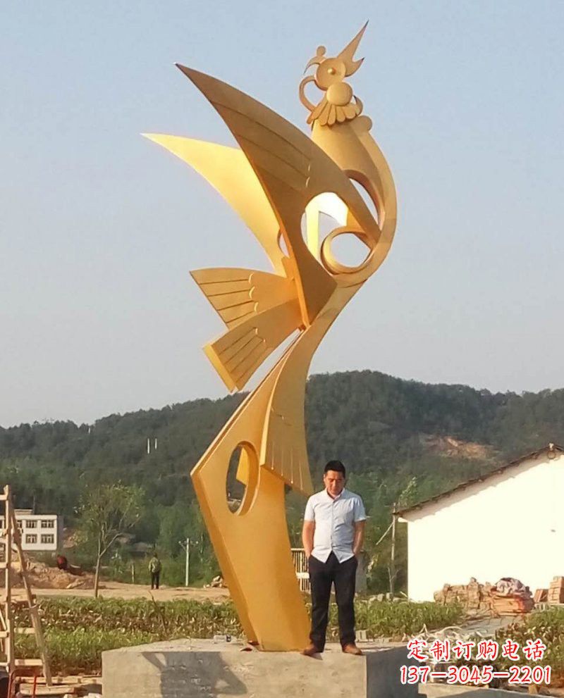 潍坊湖北不锈钢抽象凤凰竣工