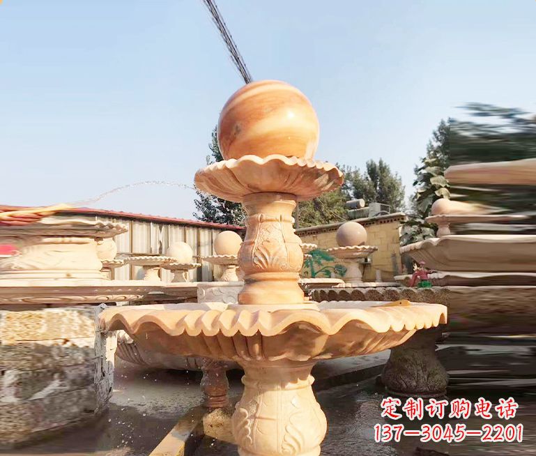 潍坊湖北石雕风水球喷泉
