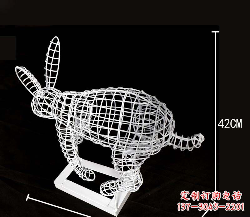 潍坊全新上市!不锈钢镂空兔子雕塑